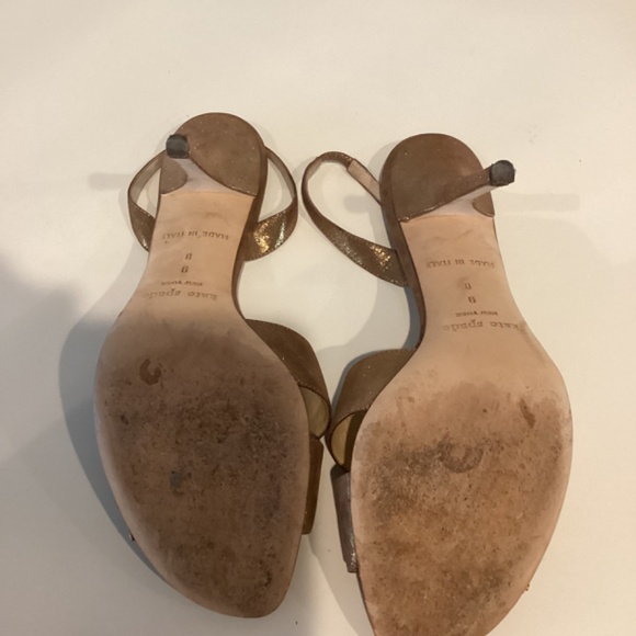 KATE SPADE GOLD 4INCH SLING BACK SANDAL - Picture 13 of 15